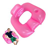 Pool Lounger,Drink Holder Backrest Relaxing Bed - Inflatable Pool Float for Adults | for Backyard Beach Poolside River Men Women Colleagues Friends Family