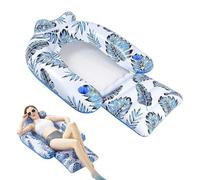 Pool Lounger Float, Inflatable Pools Floats, Inflatable Hammocks for Swimming Pools | Tropical Leaves Pool Lounger with Headrest and Foot Rest | Water Floats, Sun Tanning for Swimming Pool