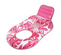Pool Lounger Float - Inflatable Water Chair, Floating Mattress | Maple Leaf Raft with Cup Holder, Thickened Air Mat, Large Inflating Sunbed for Sun Lake, Garden Pool