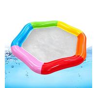 Pool Lounger for 2 People - Offers Highest Water Comfort, Hexagonal, Leak-Proof, Inflatable Saddle Chair, Two Seats + Two Air Chambers, Robust, Scratch-Resistant, Thickened PVC - For Lake and Fl