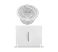 Pool Maintenance Replacement Part, Skimmer Weir Door with 6.125 Inch Lower Width, Hinge-Pin Connection, and White PVC Panel for Pool Use Skimmer Flap Replacement White Weir Gate Hinge Pin Part Opening
