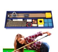 Pool Marker Repair Kit - Set of Markers, Chalk Cubes | Billiard Tips Shaper Blamp Tool, Complete Accessory Pack for Maintenance of the Repair Table Rest or