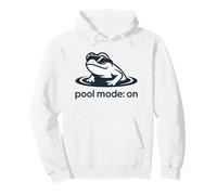 Pool Mode On, Cute Frog in Sunglasses, Chill Summer Vibes Pullover Hoodie