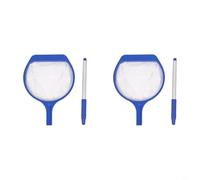 Pool Net with Telescopic Detachable Pole Fine Mesh Net Hand Held Skimmer Net(2PCS)