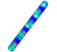 Pool Noodles, 63 Inch PVC Portable Smooth Inflatable Pool Noodle with Light for Swimming, Beach, Floating, Lake, Party, Blue Noodle Inflatable