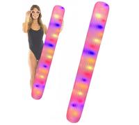 Pool Noodles, 63 Inch PVC Portable Smooth Inflatable Pool Noodle with Light for Swimming, Beach, Floating, Lake, Party, Style 2 #·
