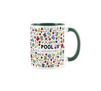 Pool Novelty Pub Sports Gift Mug - Green Tea/Coffee Ceramic Cup Funny Present for Pool Players