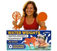 Pool Paddle Water Aerobics Equipment | Adjustable Resistance Pool Exercise Equipment for Adults, Swim Paddles Water Weights Dumbbells for Aquatic Exercise, Aqua Weights for Men & Women Workout Gear