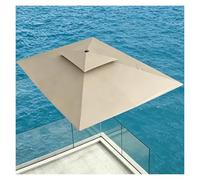Pool Parasol Offset Umbrella Canopy Top Only,Replacement Canopy for 8-13ft Cantilever Patio Umbrella,Sun Shade Waterproof Thick Sun Umbrella Cloth for Yard Garden Pool Lawn Beach(Beige,3 * 3m)