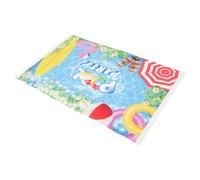 Pool Party Backdrop Banner for Summer Hawaiian Beach Events | Vinyl Material, Vibrant Printed Pattern, Reusable Decor, Photo Booth Prop for Doors, Backyard and Office Use