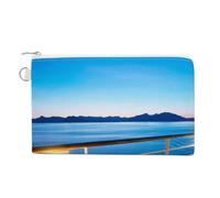 Pool Party Cruise Ship Coin Purse Lightweight Change Purse Mini Zipper Tool Bag Canvas Coin Wallets,Women Men