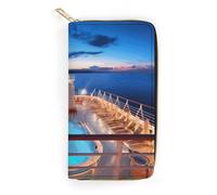 Pool Party Cruise Ship Leather Wallet, Bifold Stylish Wallets, Credit Card Holder for Passport Covers, Purse Passport Bag for Men Women
