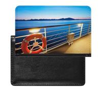 Pool Party Cruise Ship Passport Holder PU Leather Slim Passport Cover with Card Slots Travel Document Holder Cover