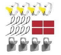 Pool Pipe Mounting Set Pool Pipe Fixing Holder with Ties and Clip Hose Outlet Mount Bracket for Stable Tube Connection Accessories