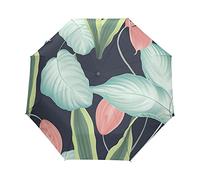 Pool Plant Greet Leaf Umbrella Windproof Automatic Foldable Umbrells Auto Open Close for Men Women Kids