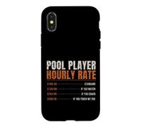 Pool Player Hourly Rate Funny Price List Billiards Case for iPhone X/XS