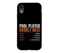 Pool Player Hourly Rate Funny Price List Billiards Case for iPhone XR