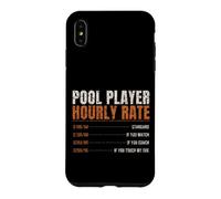 Pool Player Hourly Rate Funny Price List Billiards Case for iPhone XS Max