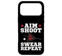 Pool Playing Aim Shoot Swear Repeat Pool Playing Billiards Case for iPhone 17 Pro Max