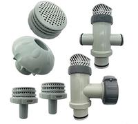 Pool Plunger Valve Assembly, Above Ground Swimming Pool Plunger Valve Inlet Nozzle Filter Set, Compatible With For Intex 1500-4000 GPH Pumps
