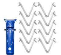 Pool Pole Clips | 10 Pieces Stainless Steel Double Lock | Spa Replacement Clips Lock Brush - Compatible with Vacuum Cleaner, Rake, Broom, Pond, Home, Outdoor,