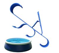 Pool Pole Hanger, 2-Piece Heavy-Duty Hooks for Pole and Accessory Storage, Wall-Mount Organizer for Patio, Deck, Outdoor Swimming Area, and Underwater Cleaning Equipment, 5.12x11.81x0.79 in