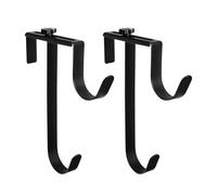 Pool Pole Hanger - 21x10x7cm Metal Pool Fence Hooks | Wide Pole Hangers | Heavy Duty Swimming Metal Bar Holders for Hose Rake Net Brush Skimmer Towel Organization Vacuum Hose Garden Equipment