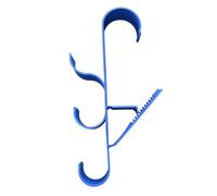 Pool Pole Hanger, Pool Hooks, 5.12x11.81x0.79 inches Heavy Duty 2-Piece Storage Attachment Outdoor Organization with Rustproof Mounting Design, Holder for Patio Deck Fence Wall