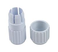 Pool Pole Replacement Connectors - ABS Connecting Rod Joints - 2 Pack White | Includes 2 replacement ABS connectors designed for pool maintenance poles measuring 32mm and 28mm in diameter.
