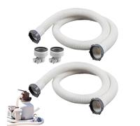 Pool Pump Hose - Filter Replacement Accessory, PVC 1.5 Inch | Heavy Duty Seawater Resistant Sand Filtration Pipe High Flow 1500 GPH Rated Flexible Suction Tube with Universal Connect Adapters