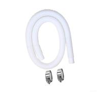 Pool Pump Hoses, 2-Pack Replacement Hoses with 4 Stainless Steel Clamps for Intex, for coleman, for Summer Waves Above Ground Pool Pumps(1 tube 2 buckles)