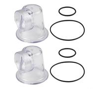 Pool Pump Transparent Insert Lid with O-Rings for SPS25 SPS50 SPS75 SPS100 Circulation Pump Pre-Filter Housing Cover Replacement Part Clear Strainer Pot(2sets)