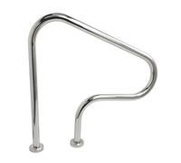 Pool Rail 31.5×31.5/49.2×31.5 inch Railing Pools Handrail 304 Stainless Steel 220lbs Load Capacity Base Plate Accessories Rustproof Poolside Water Parks Spa Centers Silver(31.5x31.5 inch)