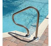 Pool Rail Pool Railing 304 Stainless Steel Swimming Pool Handrail,Pool Railing Capacity Silver Rustproof Pool Handrail for Private Pool and Public Pond