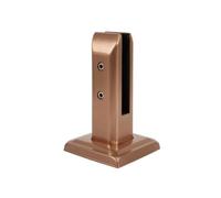 Pool Railing Clamp Glass Spigot Bracket Mount 304 Stainless Steel Construction Firm Grip -12mm Panels Modern Rectangular Body with Square Base, 160MM Rose Gold