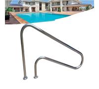 Pool Railing Swimming Handrail 31.5x31.5/49.2×31.5inch Stainless Steel Base Plate Rustproof Indoor Outdoor Spas 1 Pcs Poolside Water Parks Centers Silver(49.2x31.5 inch)