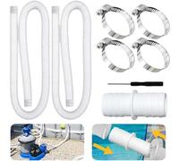 Pool Replacement Hose | 39 Inches Heavy-Duty Flexible Connector with 4 Clamps | Pool Filter Hoses | for Spa Connections Manual Vacuuming Waterfall Swimming Water Circulation