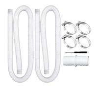 Pool Replacement Hose | 39 Inches Heavy-Duty Replacement Connector with 4 Clamps | Hose for Ground Pools | for Water Circulation Spa Connections Manual Vacuuming Waterfall Swimming