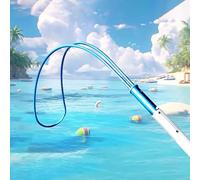 Pool rescue pole, 10 13 23 Ft Telescopic Pool Rescue Hook With Pole For Struggling Swimmers, Aluminum Safety For Emergency(13.1ft/5m pole+hook)