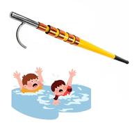 Pool rescue pole, 4m 5m 6m Length Safety Pool Hook With Extension Pole, Lightweight Emergency Rescue For Drowning Swimmers(L 6m/19.6ft)