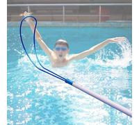 Pool rescue pole, Blue Pool Pole Telescopic 3 10 16 ft Heavy Duty For Adults & Children, Multi Use Adjustable Swimming Safety Hook With(16.4ft/5m pole+Life Hook)