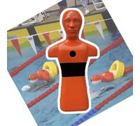 Pool Rescue Training Manikin/Drowning Prevention Teaching Aid - Lifesaving Training Model Featuring 3 Water Intake/drainage Ports; Suitable For Youths And Adults(Orange)