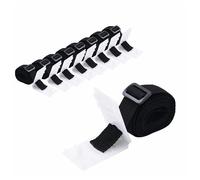 Pool Roller Cover Straps Black White 1.8m Polyester Plastic 8pcs Universal Clips