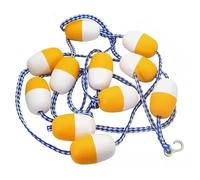 Pool Safety Divider,Floating Pool Safety Divider Swim Lane Line White Yellow, Pro Pool Boundary Float Ropes for Deep/Shallow End, Home Backyard Pool Buoy Ball Kits(Size:L5m/16.4ft)