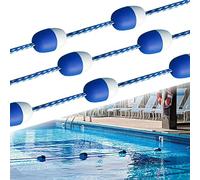 Pool Safety Divider,Pool Safety Floats Swimming Pool Safety Divider Rope/Lane Float Line, Blue and White Pool Floating Ball for Inground/Above Ground Pools, with 2 Hooks (Size : 5m/16.4ft)