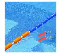 Pool Safety Floats Professional Swimming Pool Safety Rope & Float Kit, Swim Contest/Shoals Obstacles Caution Line, Spiral Shape Buoys, Nylon Rope, with 2 Hooks