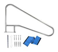 Pool Safety Handrail - Stainless Steel Swimming Pool Railing with Quick Mount Base - Easy to Install Hand Grab Rail for Inground Pools