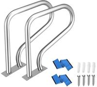 Pool Safety Handrails Railing Swimming Handrail Hand Rail Water Deck Mounted Braced Stainless Steel Stair(2pcs)