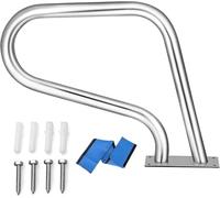 Pool Safety Handrails, Stainless Steel Deck Mounted Swimming Pool Handrail, Sturdy Braced Pool Railing for Inground & Above Ground Pools, Easy Grip Water Hand Rail for Seniors & Kids
