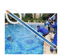 Pool Safety Hook, Telescopic Life-Saving Pole for Emergency Rescue, Fiberglass Rod with Non-slip Handle for Lifeguard Use